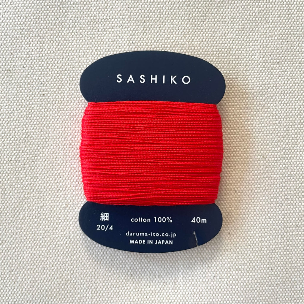  DARUMA Sashiko Thread 100% Cotton Card Type (32.8 yd) x 5  Colors with English Manual, Sewing & Embroidery Value Set (Thick, Amaoto)